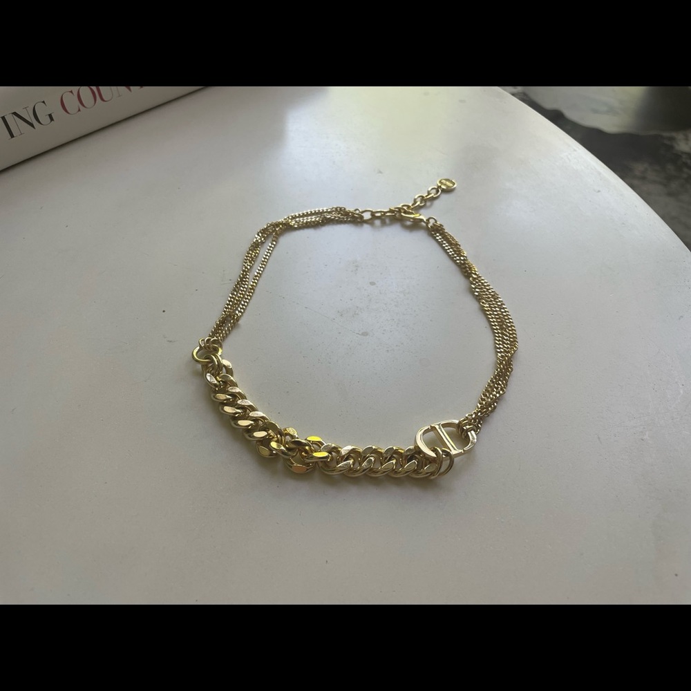 Christian Dior Style Gold Choker